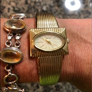 Retired Kenneth Cole Reaction Gold Tone Bracelet Watch